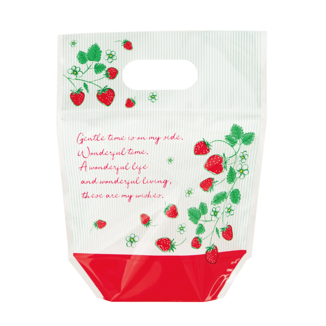 いちごジップ付バッグ-XS