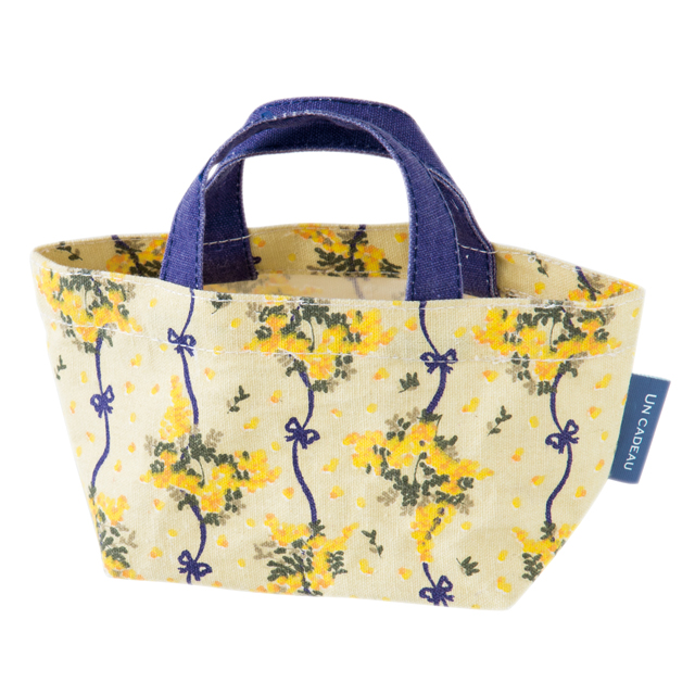 フラワークロストートバッグ/ミモザ-XS