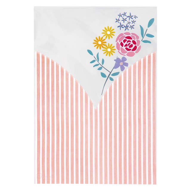 ブーケプリントOPPギフトバッグ-4／ピンク