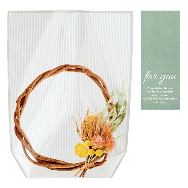 フォトプリントOPPスタンドバッグ/リースフラワー-2