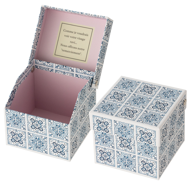 モロッコタイルオープンボックス-S