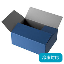無地ツートーン撥水宅配ギフトBOX-1／ネイビー［冷凍対応］（W356×H152×D256 / ネイビー×グレー）