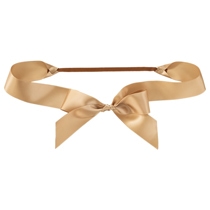 サテンリボンゴムタッグゴールド-1(大 / ゴールド)