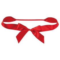 サテンリボンゴムタッグレッド-1(大 / レッド)