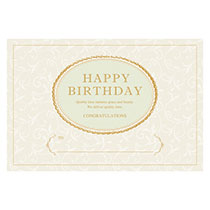 ケーキバースデイメッセージカード-3／エレガント